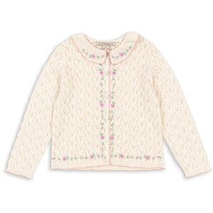 Konges Slojd Rosier Cream Cardigan with Floral Design 3Y